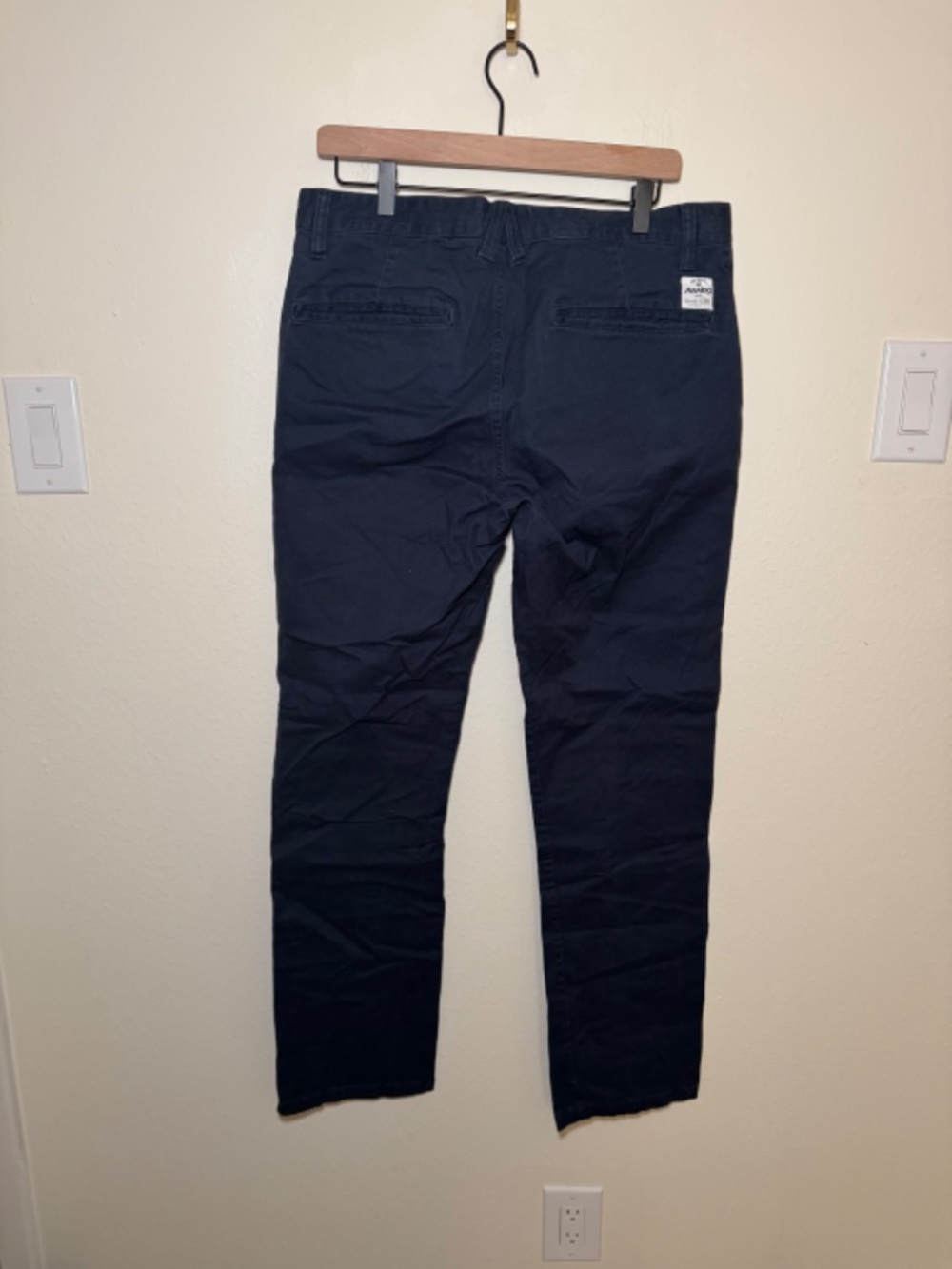 Analog Wheel Wash Pants Men's 32 Blue Stretch Chino Casual 31" Inseam - Picture 4 of 6